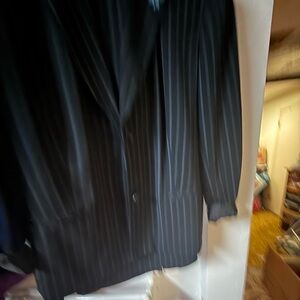 Black Pinstripe Blazer and skirt